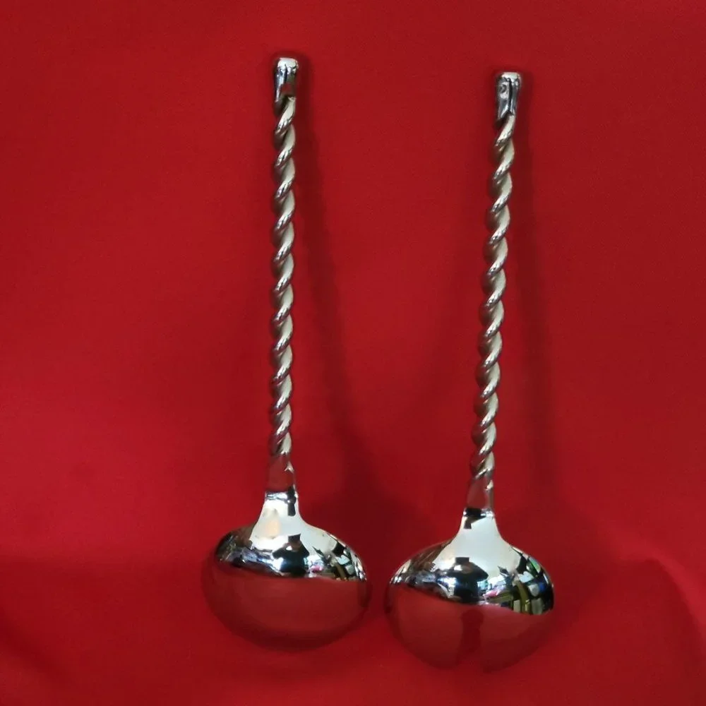 Stainless Steel Pasta Salad Spoon Fork Utensils Twisted Handles